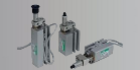 Small cylinders with vacuum pad (CKD)
